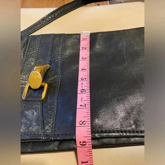 Vintage Genuine Leather Shoulder Bag Women - Great Condition - Very Elegant - Picture 11 of 16